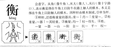 衡意思名字|衡字取名的寓意